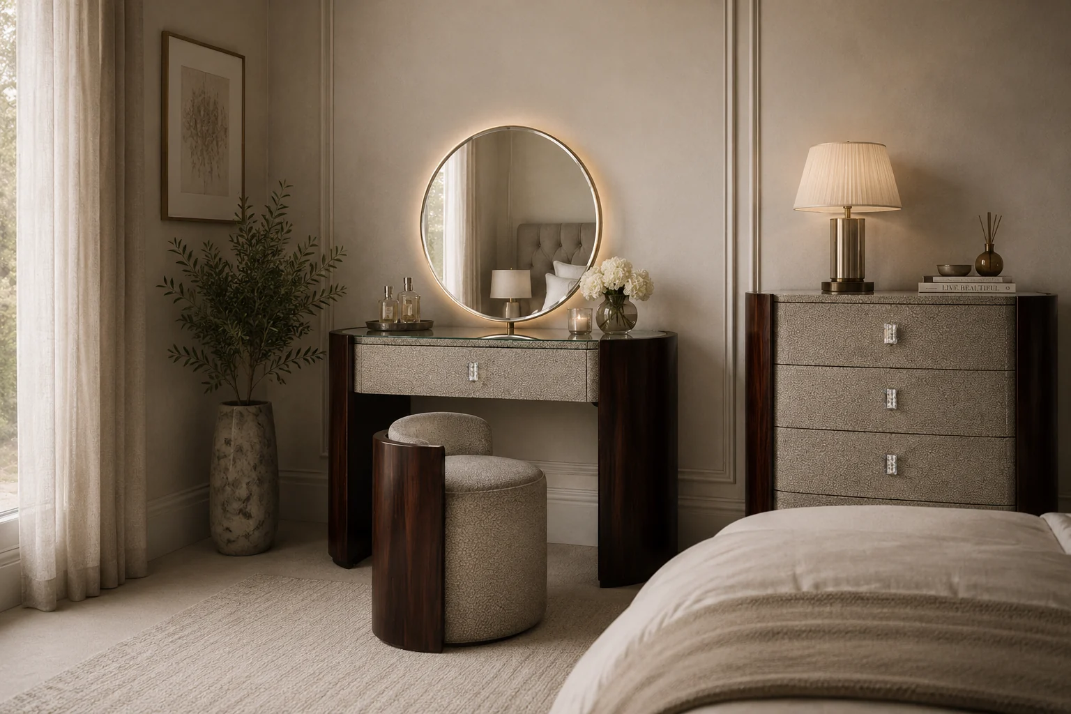 Coiffeuse et commode